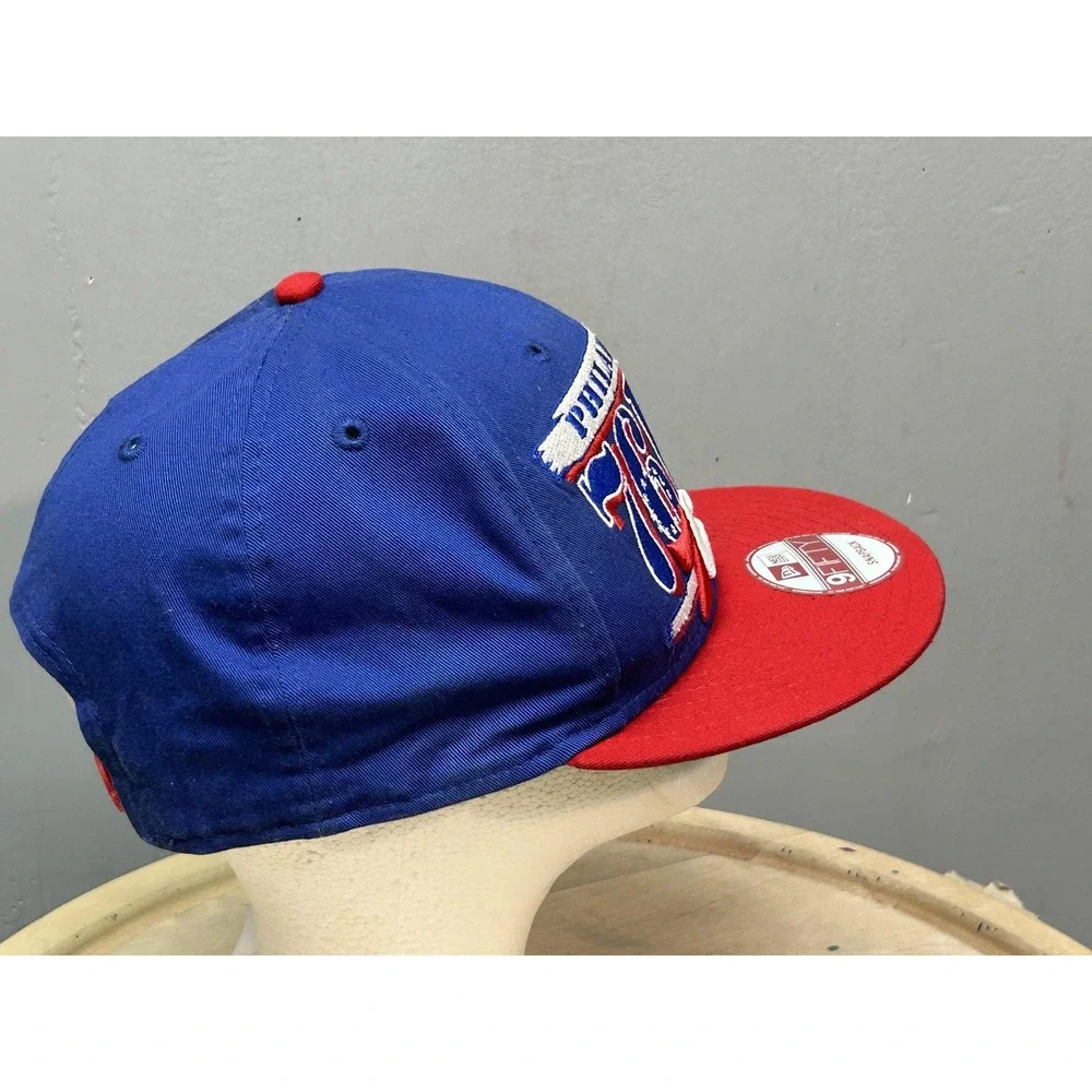 Philadelphia 76ers Hat Cap Snap Back NBA Basketball Blue Red Mens‎ New Era